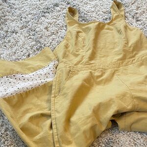 Hem & Thread Mustard Jumpsuit with Eyelet Accent size large‎